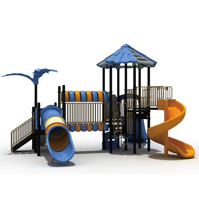 学校のための子供の屋外の遊び場の森のスライドのプレイセット