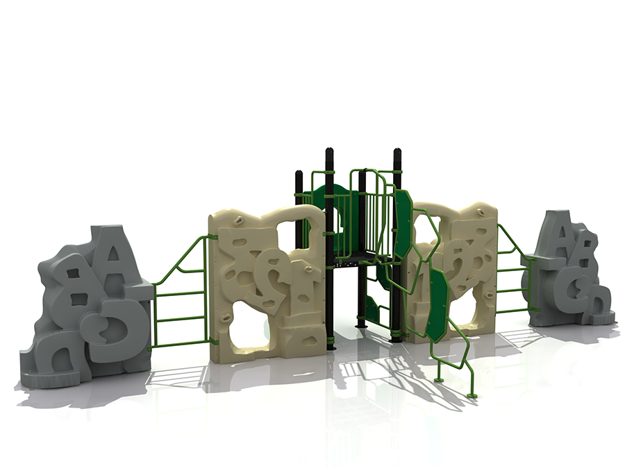 幼稚園のための屋外の子供の遊び場プラスチックロッククライミングウォールプレイセット
